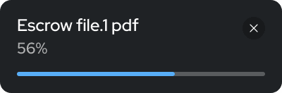 UI demo: escrow file uploading