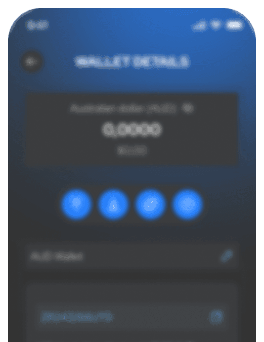 Decor: wallet details mobile UI